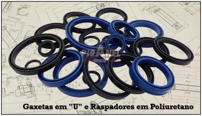 Gaxetas em "U" e Raspadores em Poliuretano 